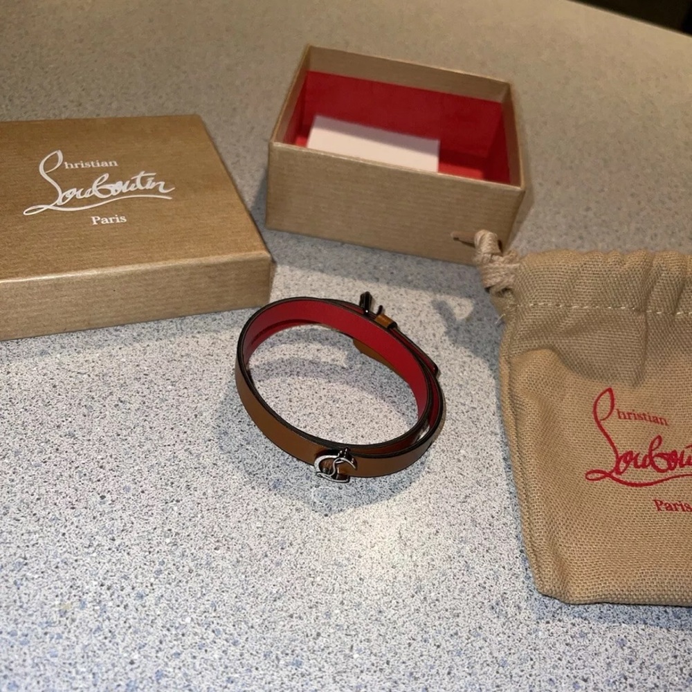 Christian Louboutin Loubilink Calfskin Bracelet